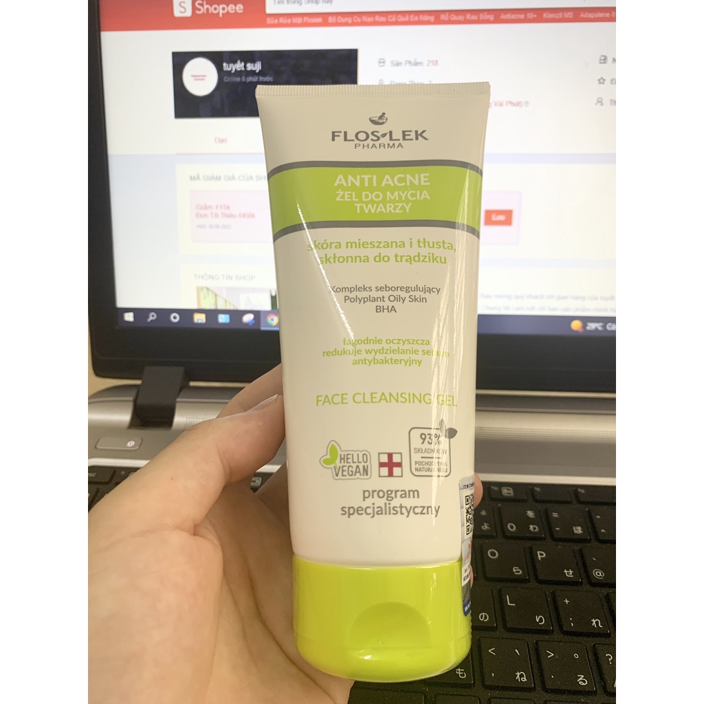 [CHÍNH HÃNG] Sữa Rửa Mặt Dạng Gel Cho Da Nhờn Mụn Anti Acne Bacterial Face Cleansing Gel 200 ml