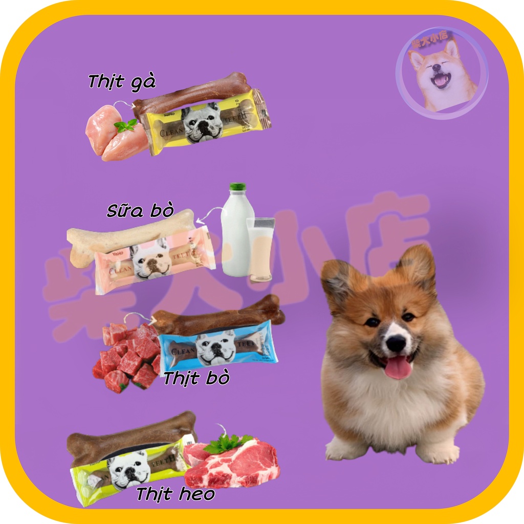 Xương gặm sạch răng Yaho cho chó, nhiều vị - 25gr