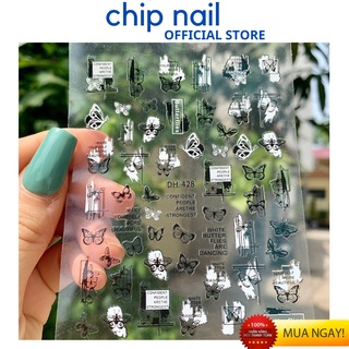 .Sticker hình bướm miếng dán móng tay mã DH-428