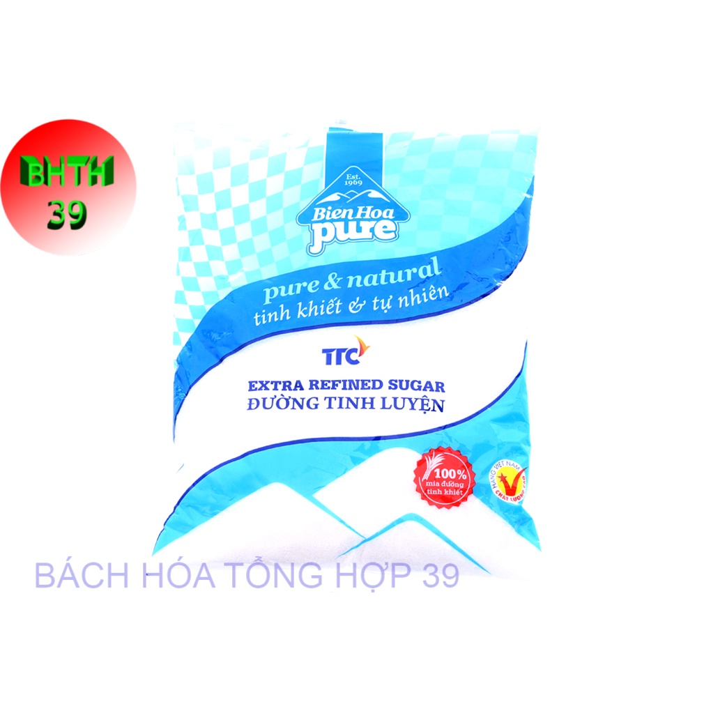 Đường Biên Hòa bịch 1kg - đường cát trắng bịch 1kg