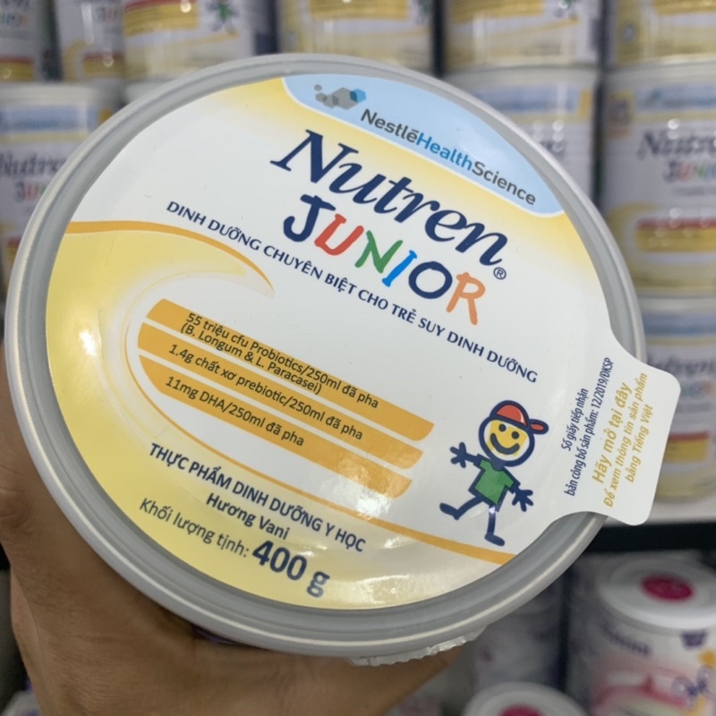 Sữa bột nutren junior 800g hương vani chính hãng