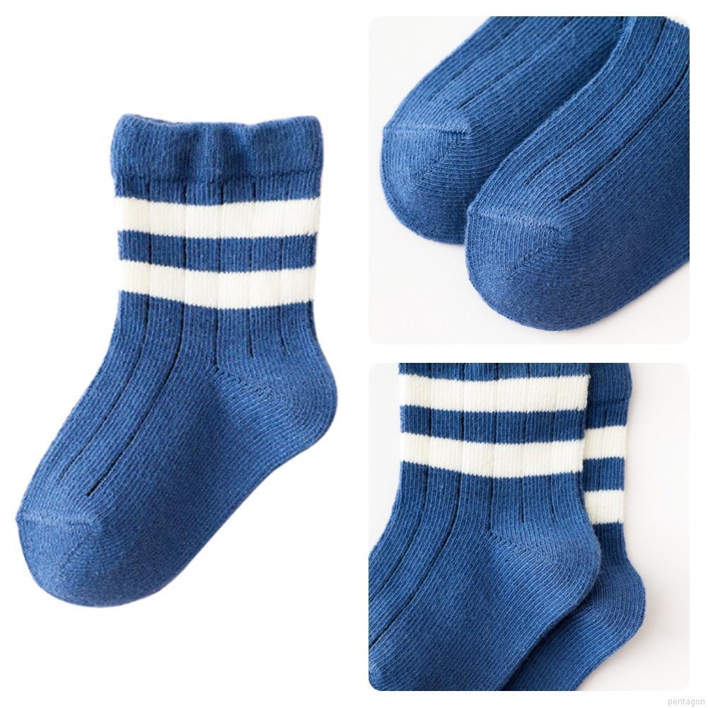 Set 5 đôi vớ cotton mềm mại thoáng khí in họa tiết hoạt hình cho bé từ 0-8 tuổi