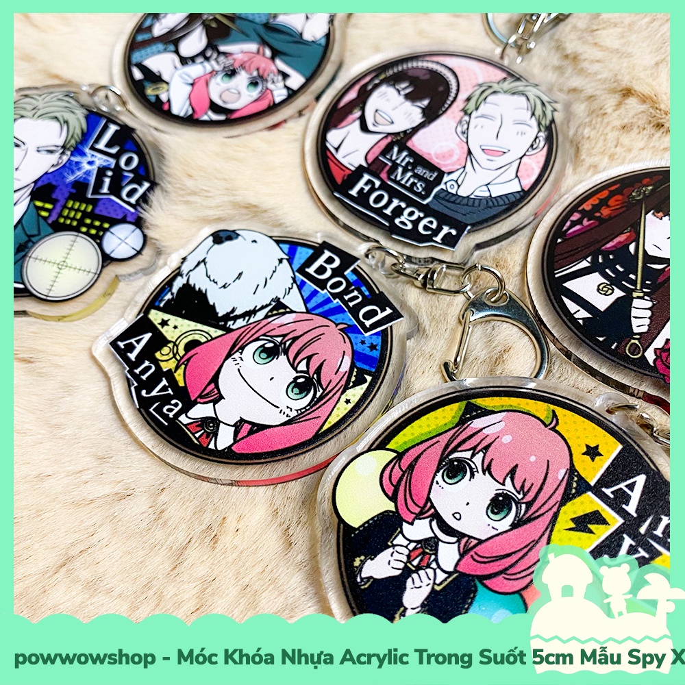 [Sẵn VN - Hỏa Tốc] Móc Khóa Nhựa Acrylic 5cm Trong Suốt Phong Cach Anime Manga Sp X Family