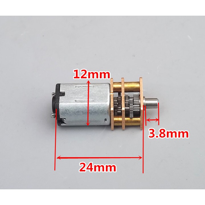 Động cơ motor mini mô tơ giảm tốc N20 - DC3V-6V - bánh răng thép cực bền - LK0009