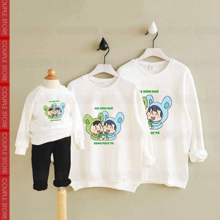 Áo gia đình thu đông gia đình nhỏ hạnh phúc to td032