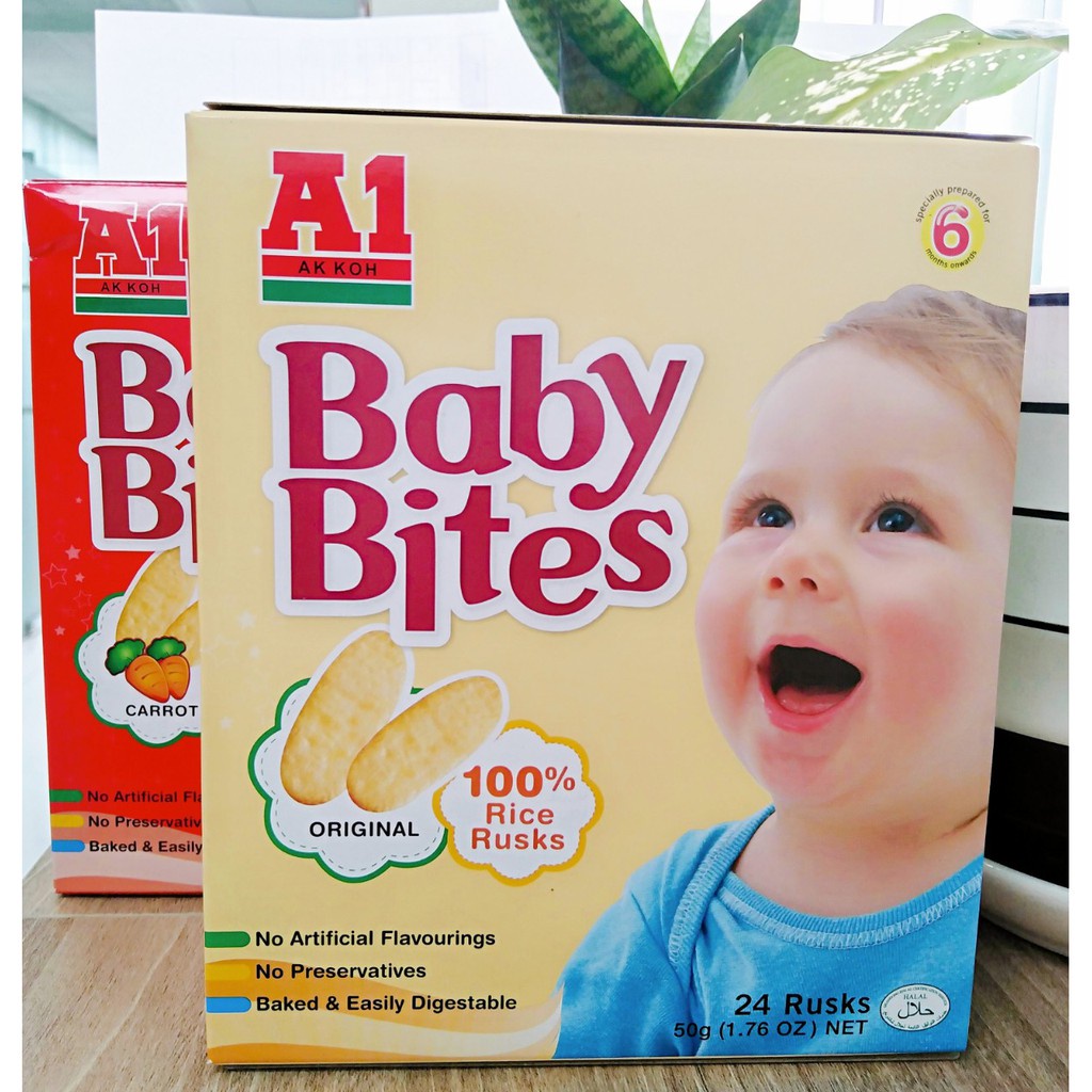Bánh Gạo Ăn Dặm Vị Tự Nhiên Baby Bites A1  BéTừ 6 tháng