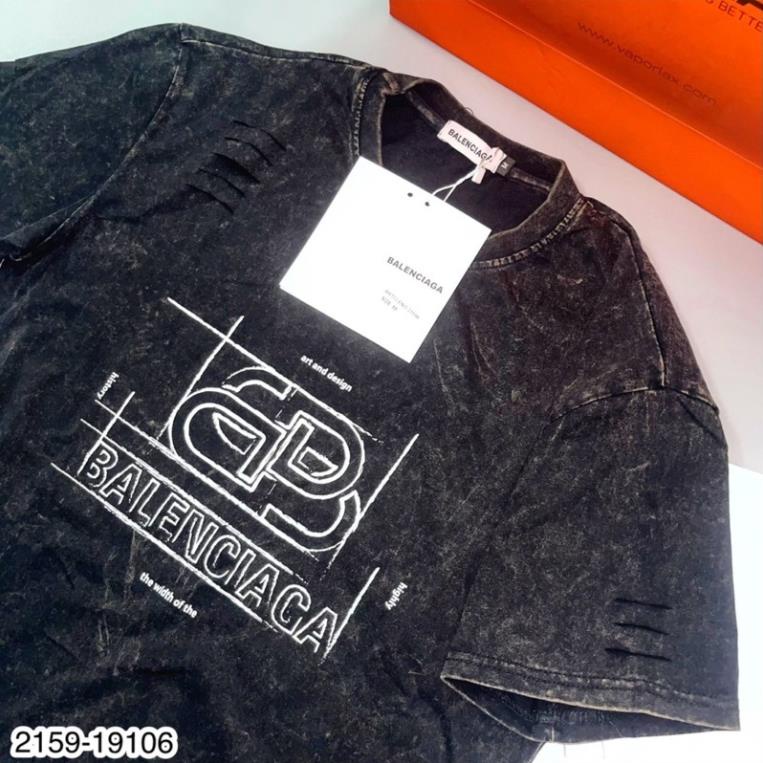 [Sẵn Hàng] Áo Phông Nam Balen Loang Rách - Áo Thun Balen Cho Nam