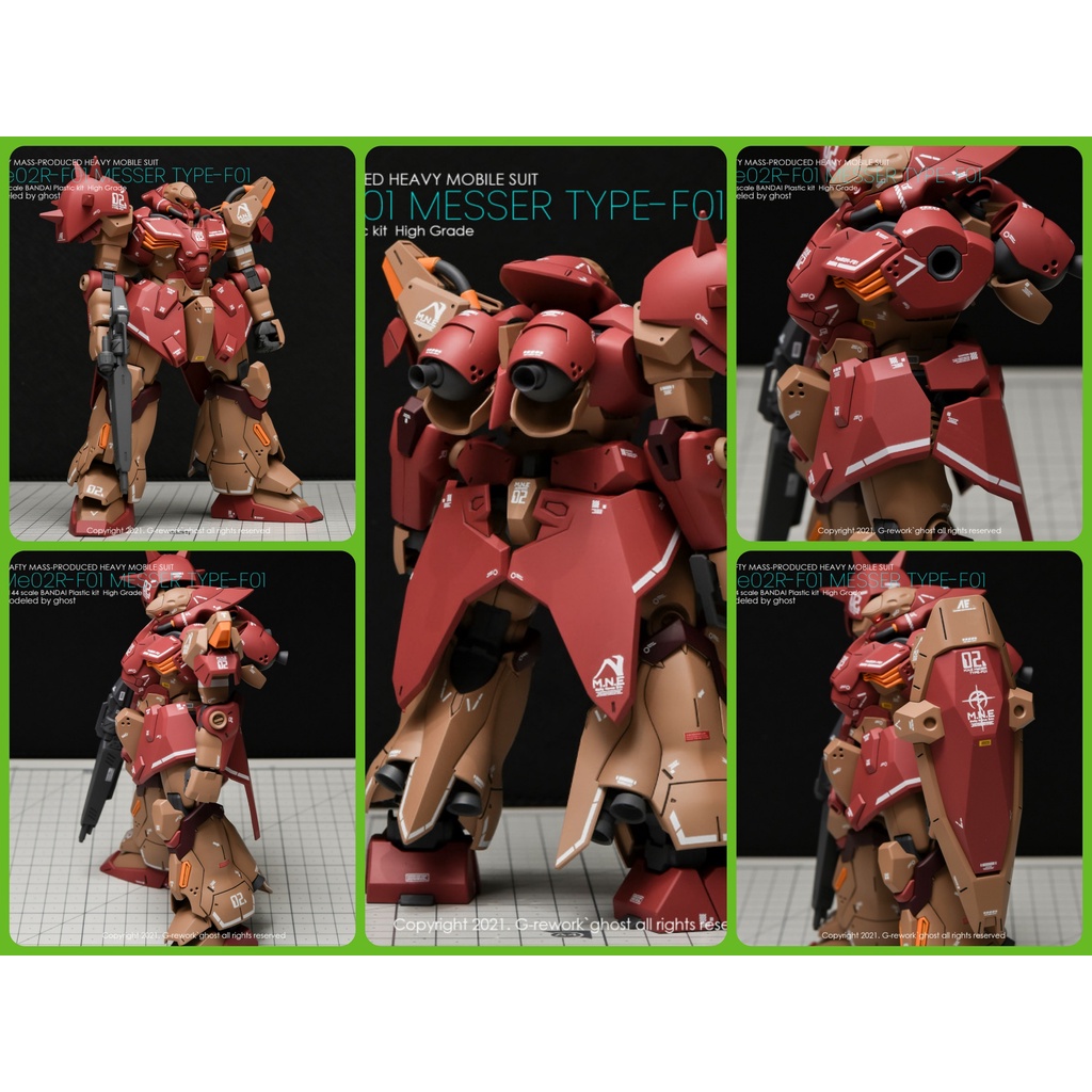 Decal nước dán mô hình HG Messer Type F01 02 HGUC Water sticker