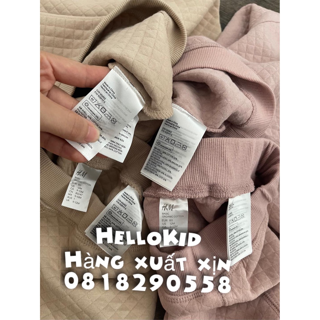 B424 - Bộ nỉ trần bông Hm cho bé