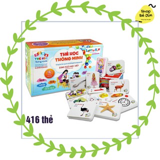Bộ thẻ học thông minh cho bé LOẠI CHUẨN Glen Doman- 16 chủ đề ( 416 thẻ)
