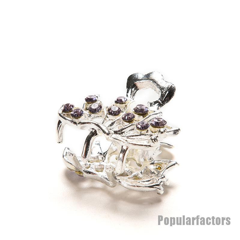 Kẹp Tóc Càng Cua Đính Hoa Và Pha Lê