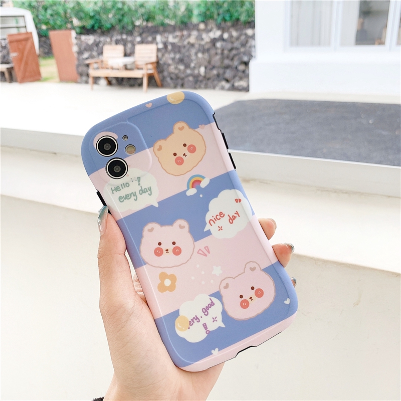 Ốp iphone - Ốp lưng imd cong Đường kẻ gấu 6plus/6splus/7/8/7plus/8plus/x/xs/xsmax/11/11promax - Awifi Case T3-8(BX) | BigBuy360 - bigbuy360.vn