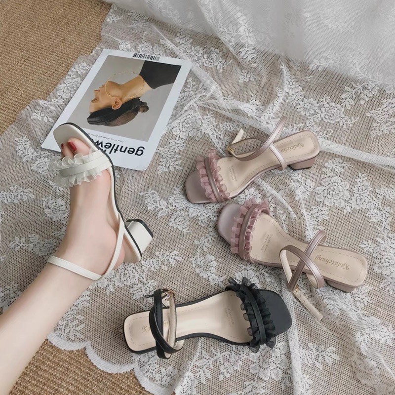 giày sandal bèo ren thời trang nữ