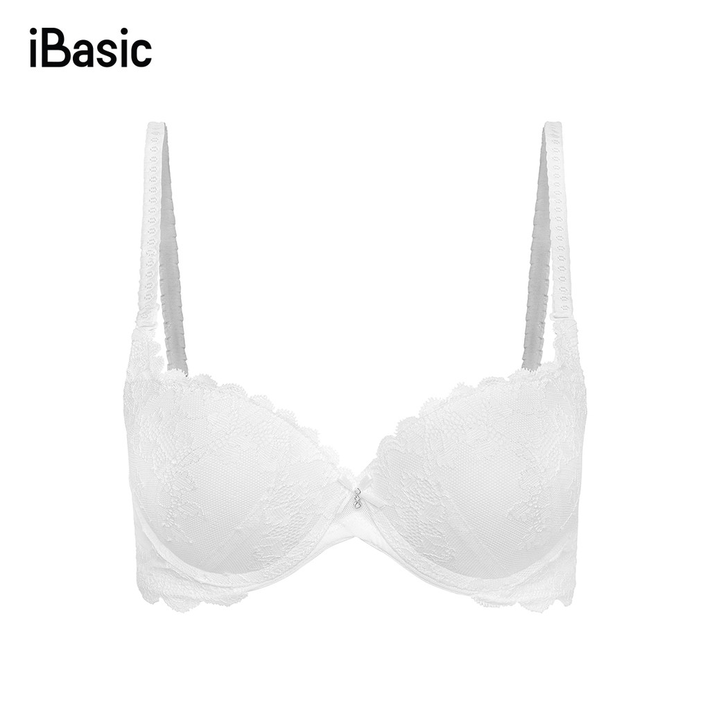 [MUA ÁO TẶNG QUẦN] Áo ngực ren có gọng mút dày T-shirt iBasic BRAW073