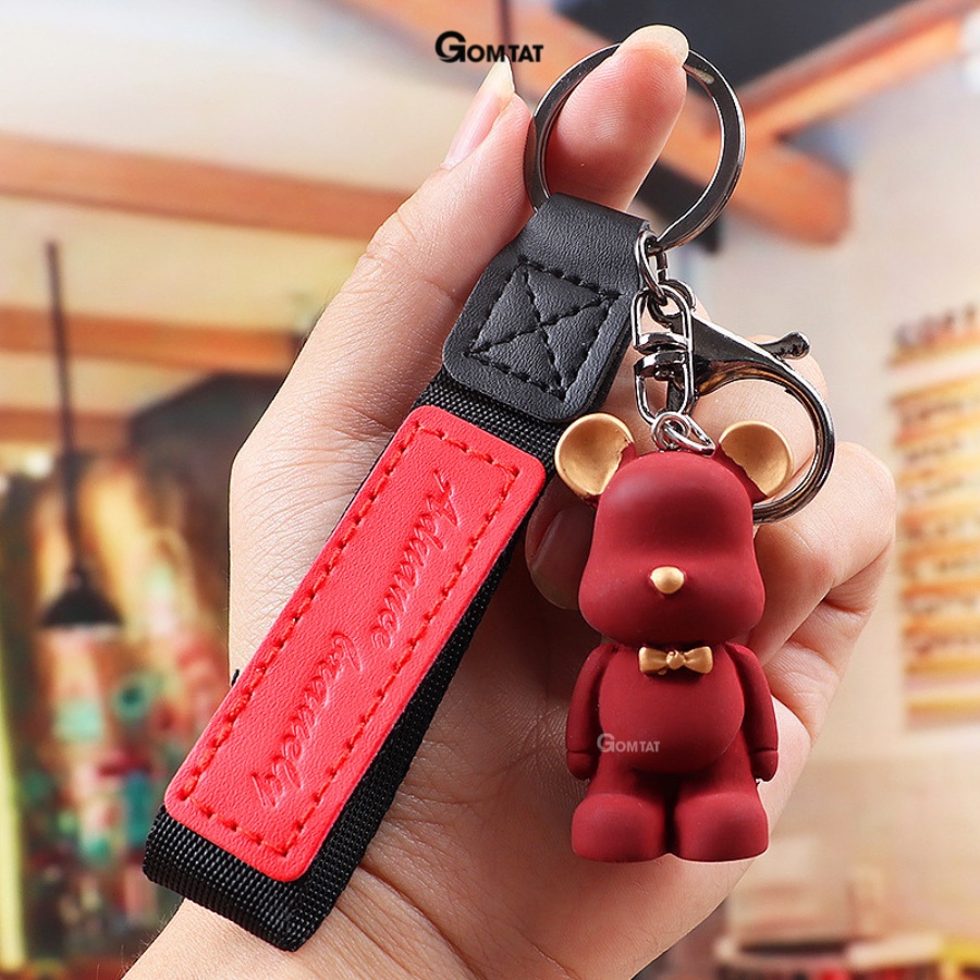 Móc treo chìa khóa thời trang GOMTAT, treo trên balo, túi xách siêu dễ thương - BEAR-KEY-001