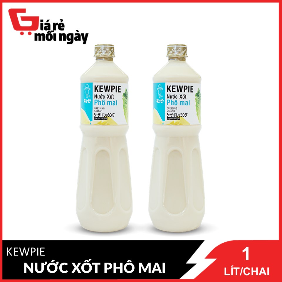 Combo 2 Chai Nước Xốt Phô Mai Kewpie chai 1L