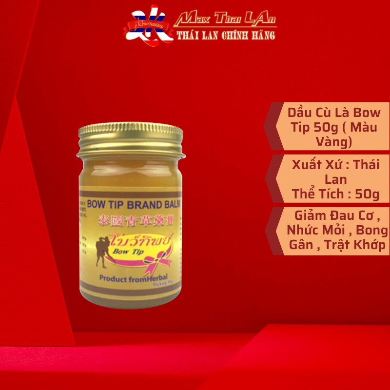 Dầu cù là thảo dược Bow Tip Brand Balm 50g ( Chai Vàng )