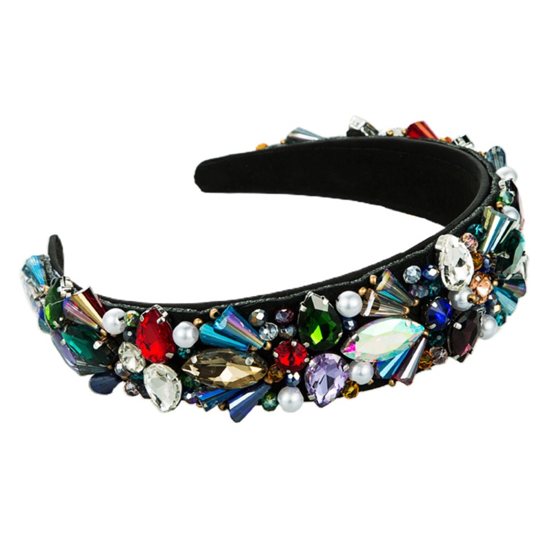 Flgo Băng Đô Đính Hạt Ngọc Trai Nhân Tạo Nhiều Màu Sang Trọng Phong Cách Baroque Cổ Điển Dành Cho Nữ