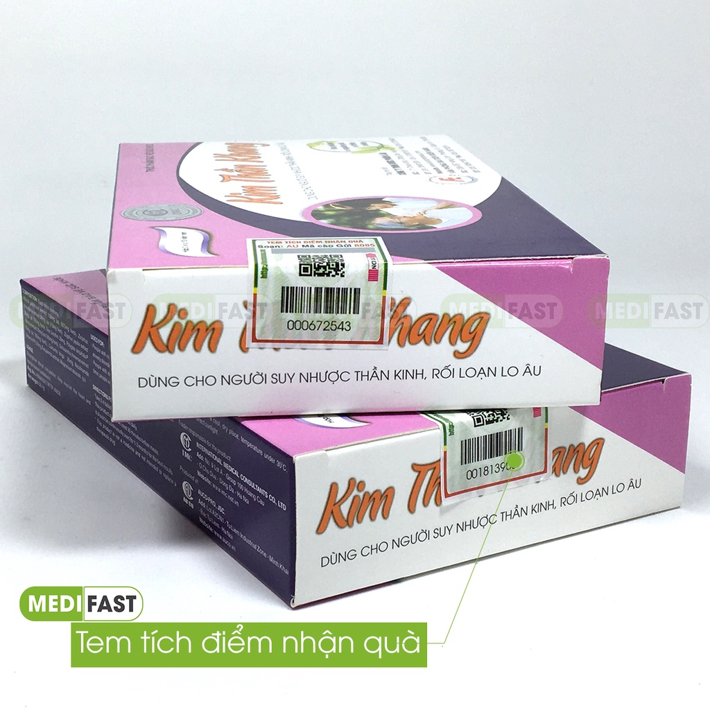 Kim Thần Khang - Hỗ trợ Mất Ngủ, Rối Loạn Lo Âu, Đau Đầu, Giúp Dưỡng Tâm, An Thần - Mua 6 tặng 1 bằng tem tích điểm