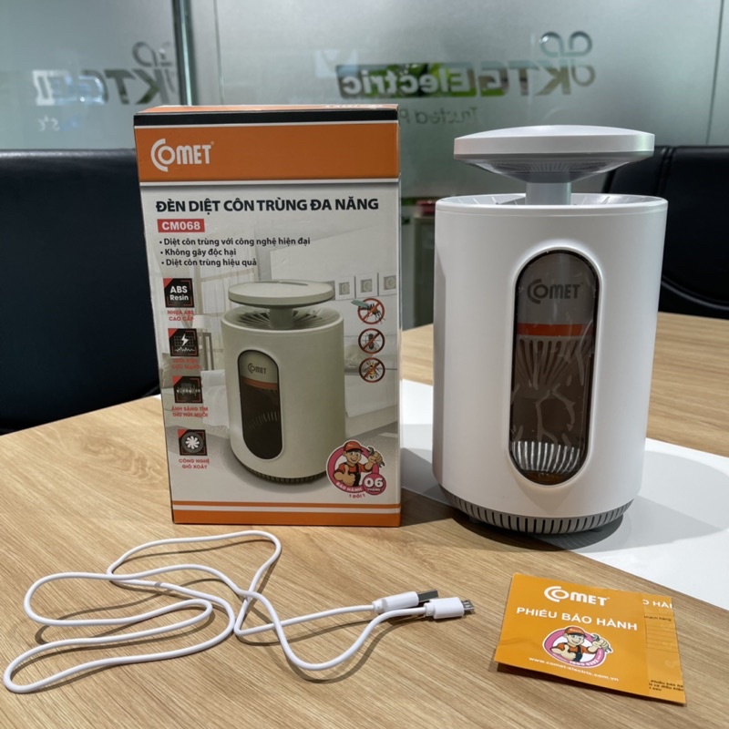 [Mã BMBAU50 giảm 7% đơn 99K] ĐÈN DIỆT MUỖI COMET CM068 công suất 4W, có quạt hút muỗi, có lưới điện diệt muỗi