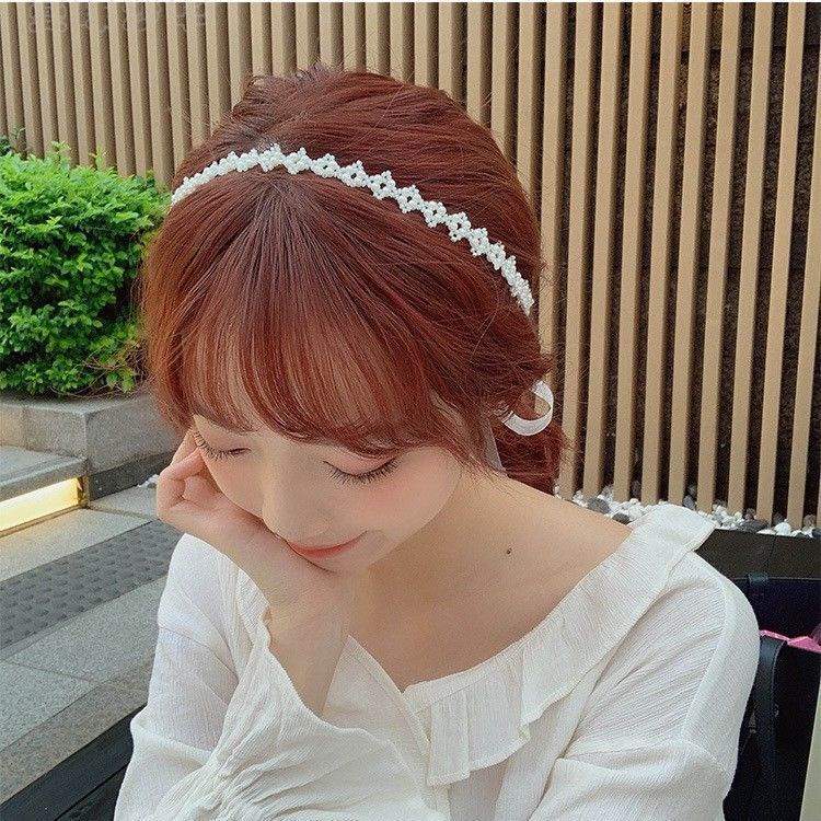 Băng Đô Đính Ngọc Trai Giả Phong Cách Hàn Quốc Thanh Lịch