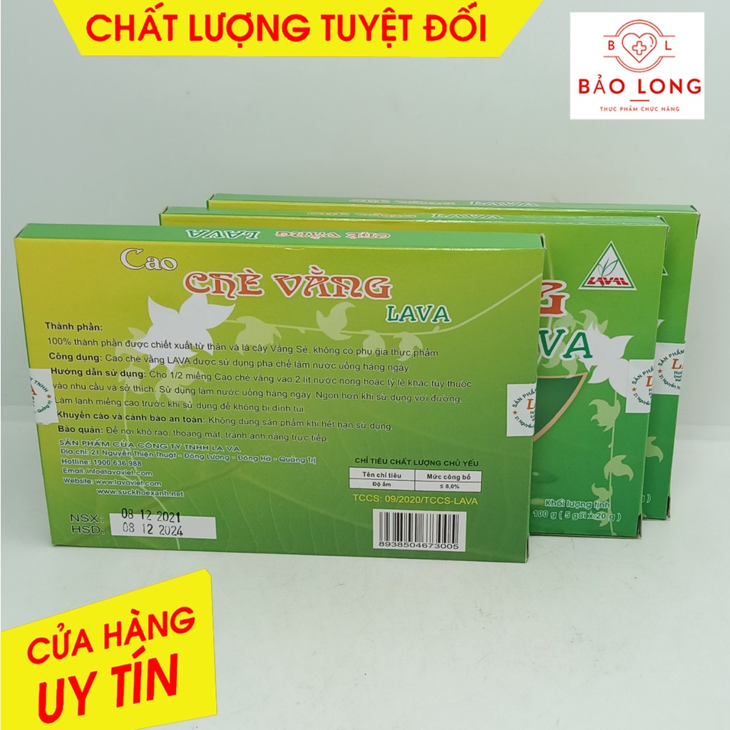 Cao Chè Vằng LAVA lợi sữa giảm cân - Hộp 5 gói x 20 gram