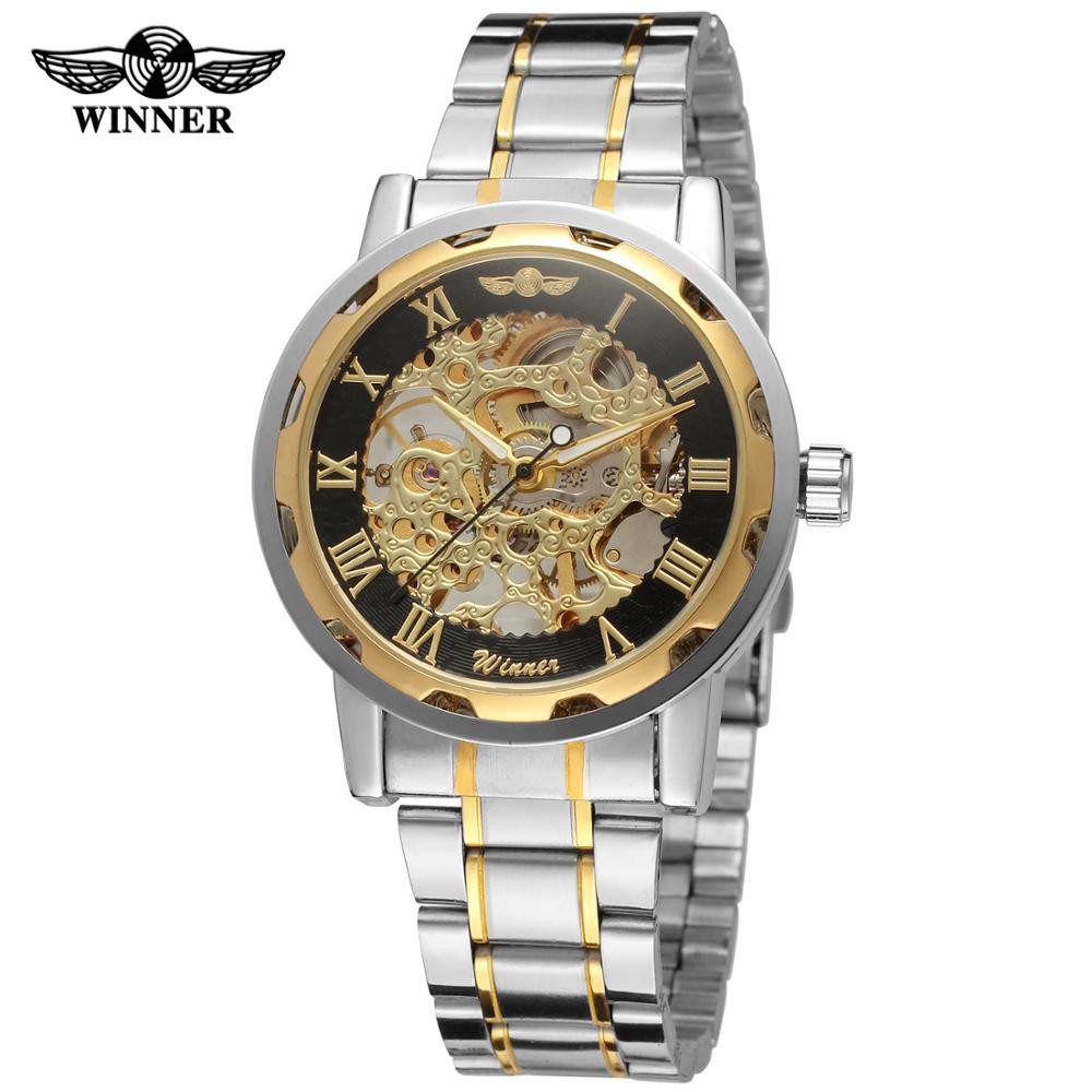 Winner / winner Đồng Hồ Cơ Lộ Máy Bằng Thép Vonfram Với Họa Tiết Cân Trong Suốt Nhiều Màu Thời Trang Thường Ngày Cho Nam