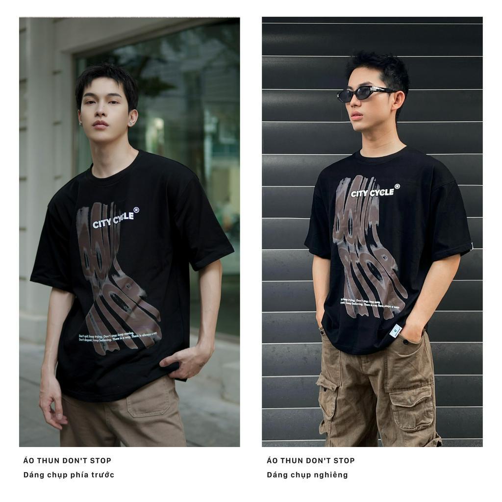 Áo Thun Local Brand Don’t Stop City Cycle cotton form rộng nam nữ oversize unisex