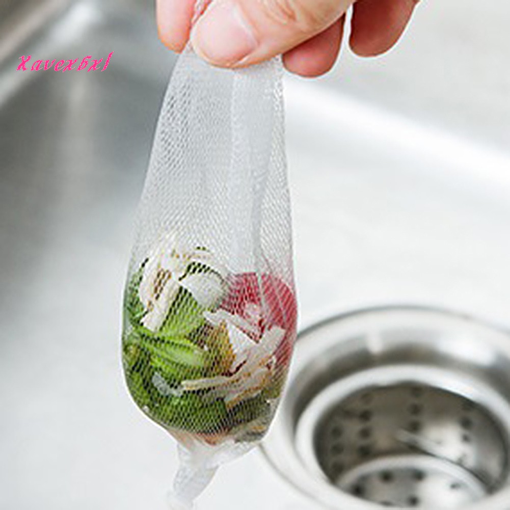 Set 100 Túi Lưới Lọc Rác Bồn Rửa Chén Dùng Một Lần Chống Tắc Nghẽn