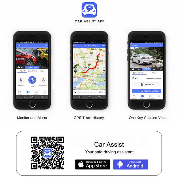 Camera hành trình cao cấp Phisung E09-3 tích hợp 3 camera (camera trước sau và camera trong xe), 4G, Android, Wifi | BigBuy360 - bigbuy360.vn