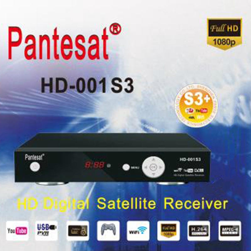 Bộ Thu Tín Hiệu Vệ Tinh Kỹ Thuật Số Hd-001S3 Dvb-S2 S2 Iptv 1080p Tv S2 Satellite Receiver 7601 Wifi