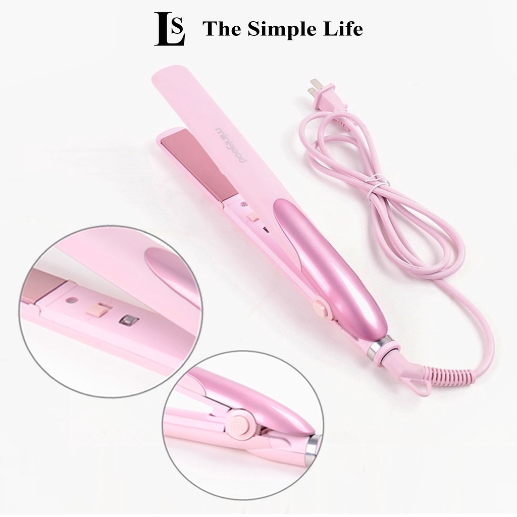 Máy duỗi tóc, máy bấm, ép, dập xù, uốn sấy tóc mini cute nhỏ gọn du lịch đa năng, làm đẹp cho cả nam và nữ [CHÍNH HÃNG]