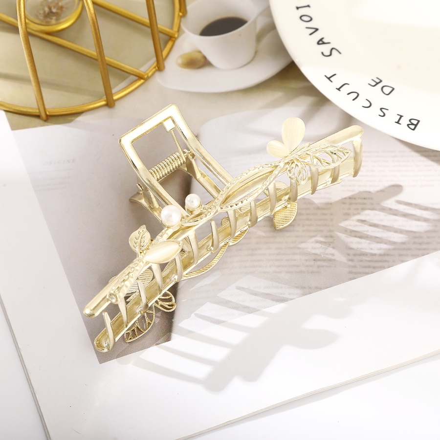 Kẹp Tóc Hợp Kim Hình Hoa Đính Đá Và Ngọc Trai Xinh Xắn Cho Nữ