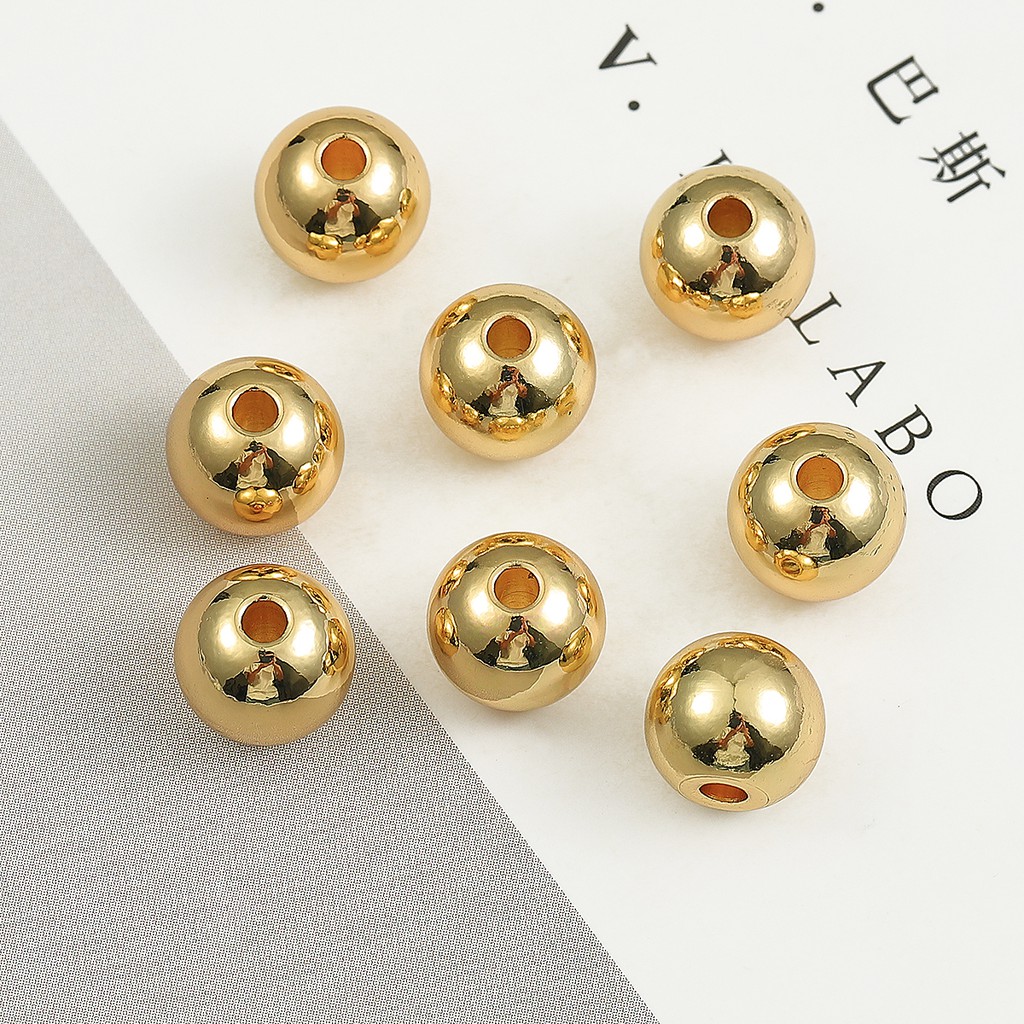 BEADIA Hạt Xâu Chuỗi Làm Trang Sức Mạ Vàng 18k