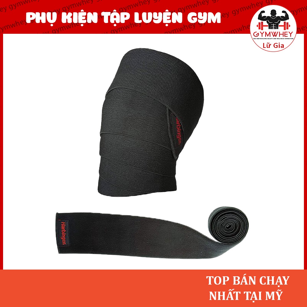 [GIÁ TỐT NHẤT] Phụ Kiện Bảo Vệ Đồi Gối HARBINGER POWER KNEE WRAPS 72 INCHS (46700) BLACK