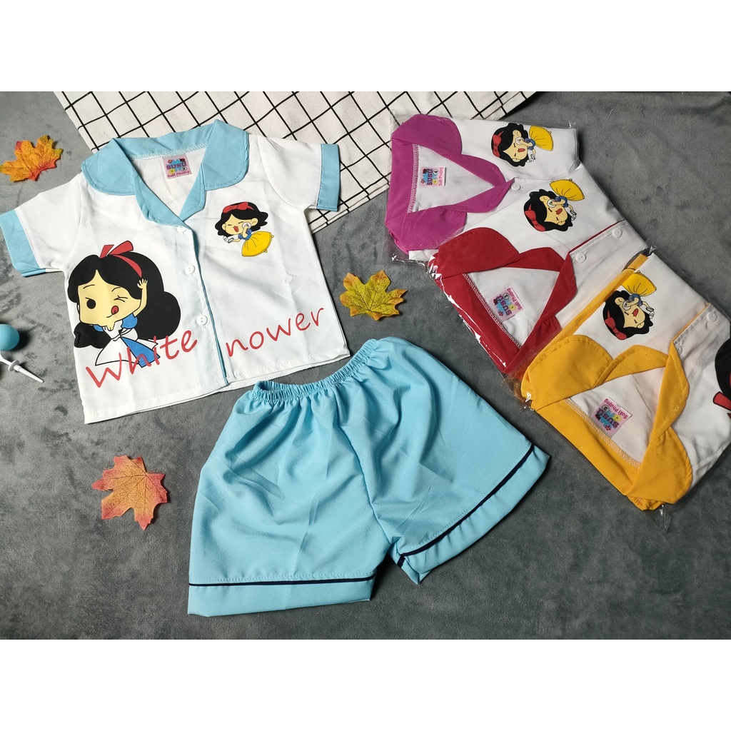 ( Họa tiết ngẫu nhiên) Đồ bộ lụa pijama tay ngắn bé (6-14kg)