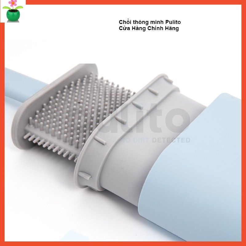 MVP1476 Cọ vệ sinh, cọ bồn cầu silicon có miếng dán gắn tường tháo lắp tiện lợi