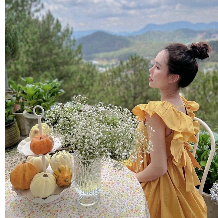 Đầm maxi cánh tiên cổ tim dáng xòe váy đi biển nữ dáng dài màu siêu trend TH510 | BigBuy360 - bigbuy360.vn