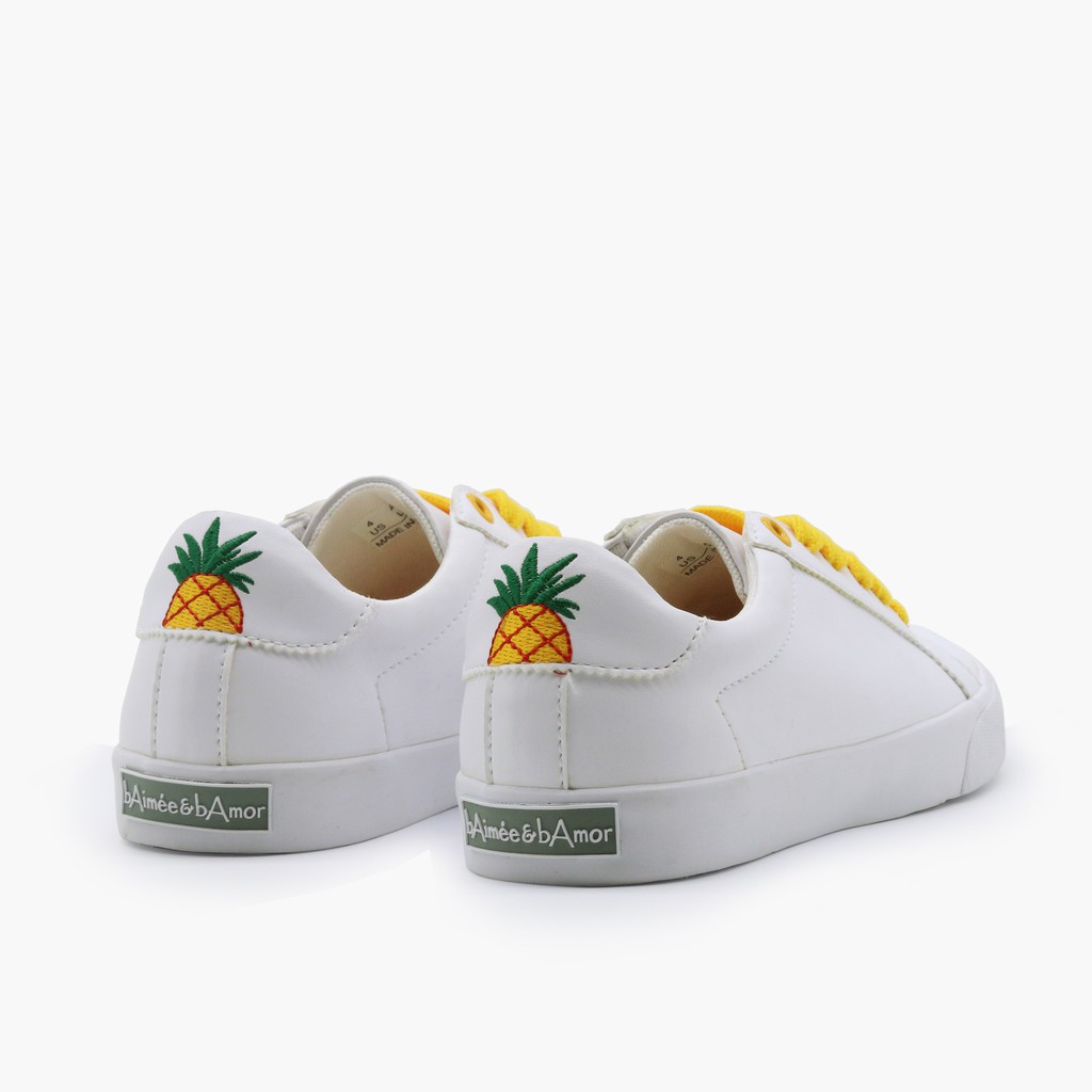 Giày Sneaker Nữ bAimée & bAmor Thể Thao Màu Trắng Cổ Thấp Đế Bằng Phong Cách Hàn Quốc Chính Hãng Đẹp Cao Cấp - MS978 | BigBuy360 - bigbuy360.vn