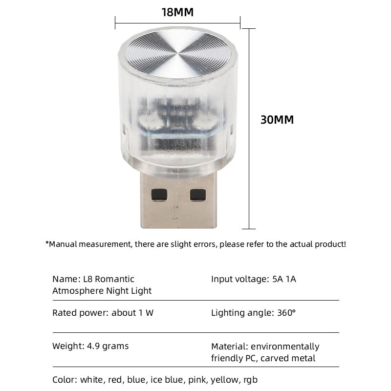 Đèn USB Gắn Trần Xe Hơi Tạo Không Khí Lãng Mạn Dùng Trang Trí Nhà Cửa/Xe Hơi