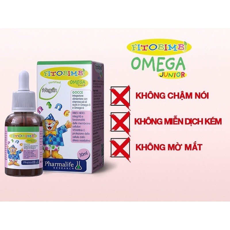 Fitobimbi Omega Junior Giúp bé thông minh, mắt sáng- Chăm sóc toàn diện bé yêu - hỗ trợ phát triển não bộ của trẻ