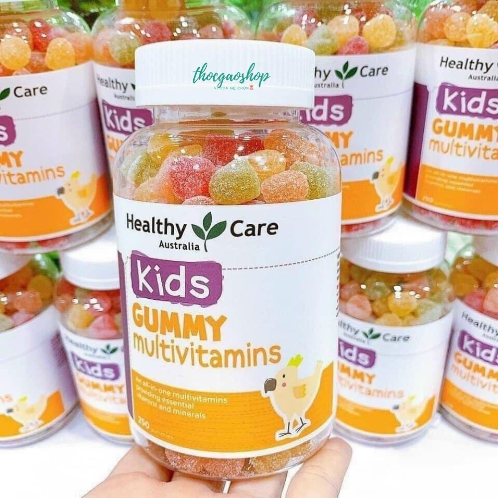 Kẹo dẻo Kids Gummy Multivitamin và Kids Gummy Omega 3 200v chính hãng Healthy Care Úc cung cấp đầy đủ dưỡng chất cho bé
