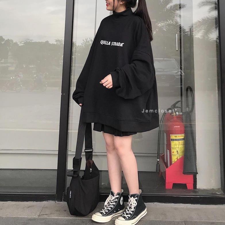 Áo sweater unisex nỉ bông cotton dưới 80kg - Sweater Quella strada | BigBuy360 - bigbuy360.vn