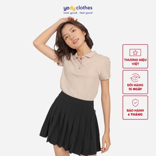 Áo thun polo nữ YODY mắt chim thoáng mát thấm hút tốt cao cấp APN3280