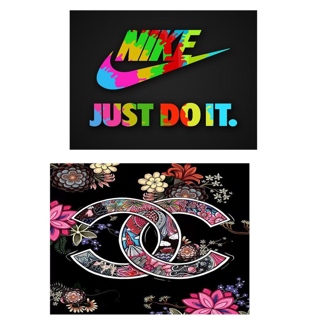 Bộ 14 Sticker-Tem Superme, Nike, White, Gucci dán mũ bảo hiểm, laptop. Chống nước, chống bay màu. Khổ A4 (21x30) siêu rẻ