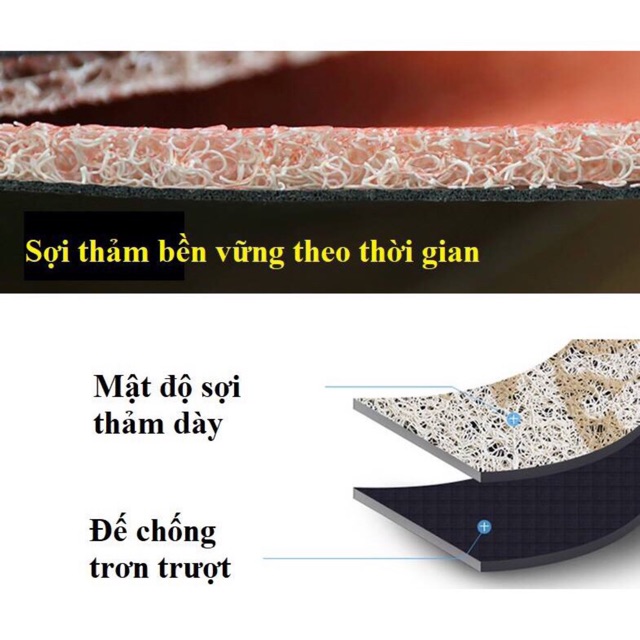 Thảm cửa chùi chân rối cỡ lớn hoạ tiết đẹp chống trơn trượt