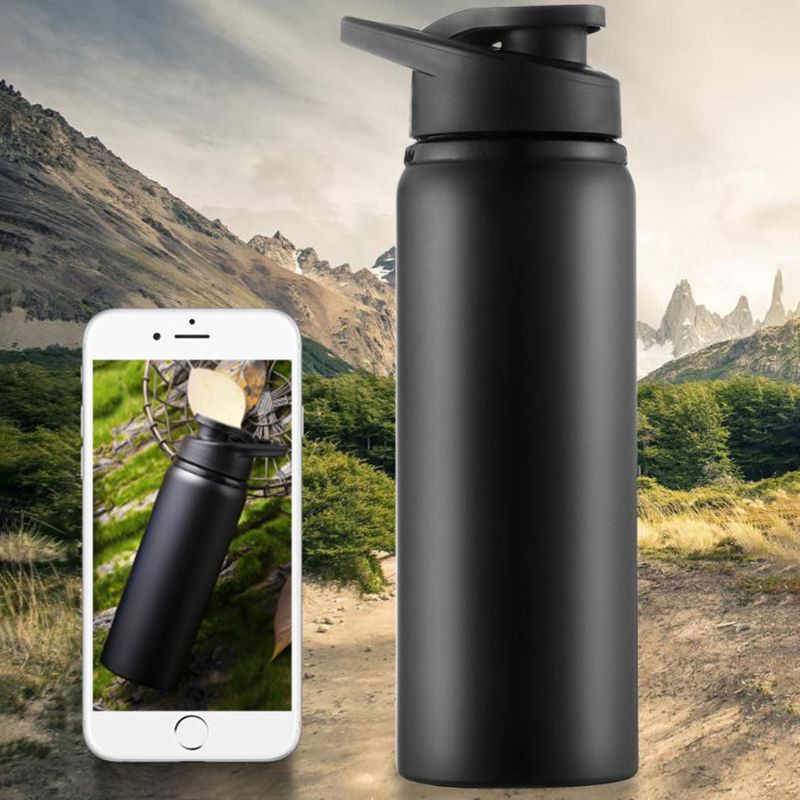 Cốc Cà Phê 700ml Có Nắp Đậy Chống Rò Rỉ Bằng Thép Không Gỉ