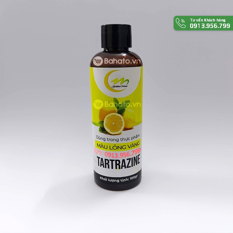 Màu nước thực phẩm vàng chanh 100g