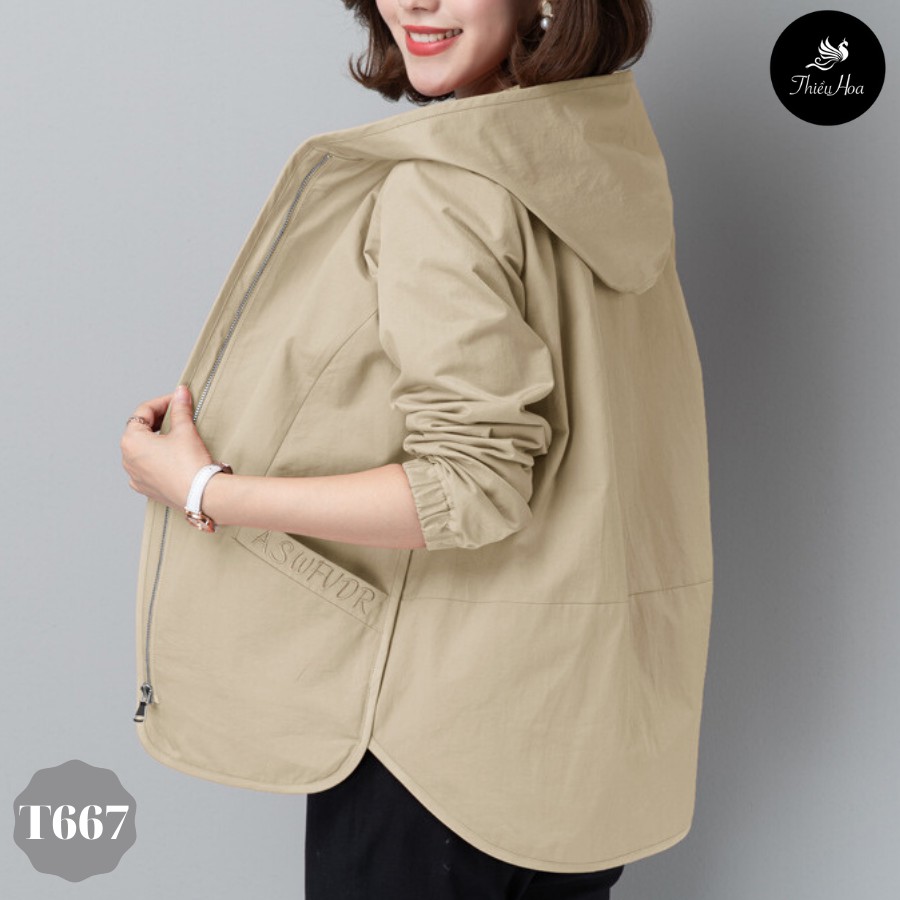 Áo Khoác Nữ Đẹp chất Kaki nhung 2 lớp mềm mịn thoáng mát chống nắng, chống gió Giữ ấm tốt THIỀU HOA T667