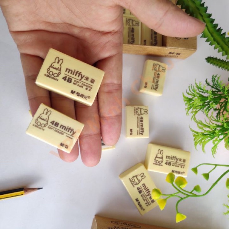 Tẩy Gôm Mềm 4B Đen Hàn Quốc Jumbo Eraser | Tẩy Gôm 4B Vàng Gingko